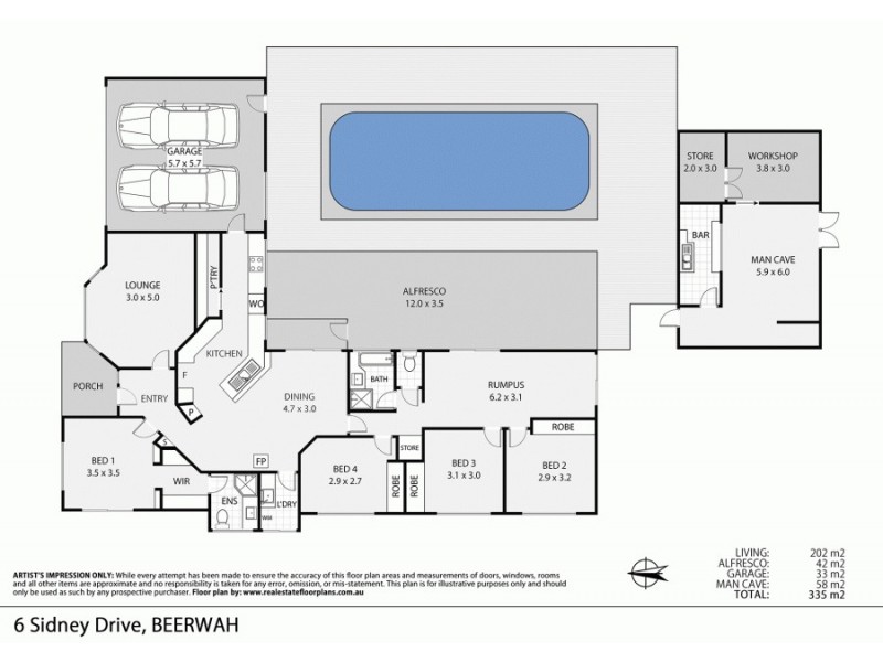 6 Sidney Drive, Beerwah QLD 4519 Floorplan
