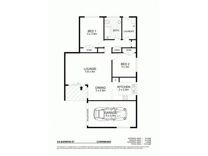 2/4 Barwon Street, Currimundi QLD 4551 Floorplan