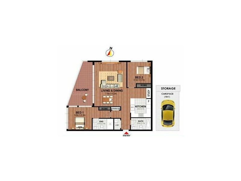 702/7 Gauthrope street, Rhodes NSW 2138 Floorplan