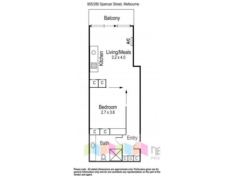 905/280 Spencer Street, Melbourne VIC 3000 Floorplan
