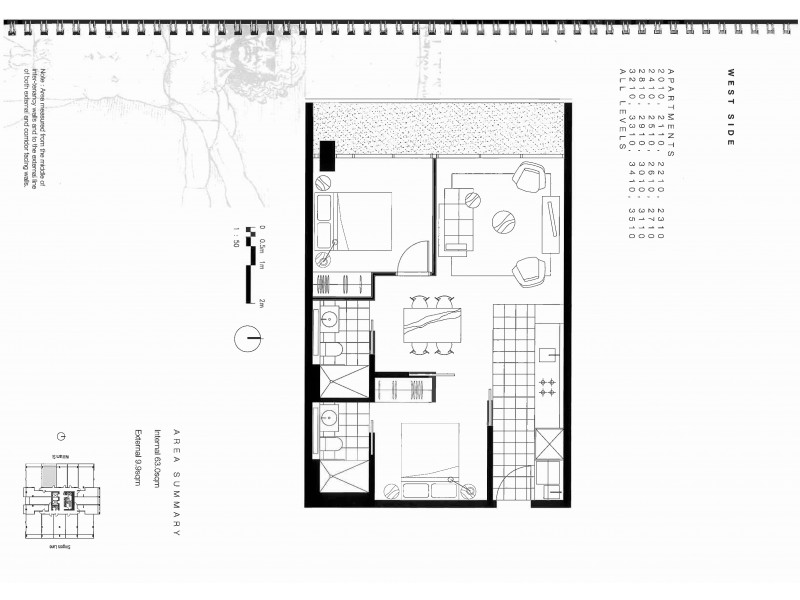 2210/350 William Street, Melbourne VIC 3000 Floorplan