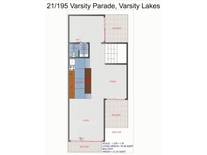 21/195 Varsity Parade, Varsity Lakes QLD 4227 Floorplan