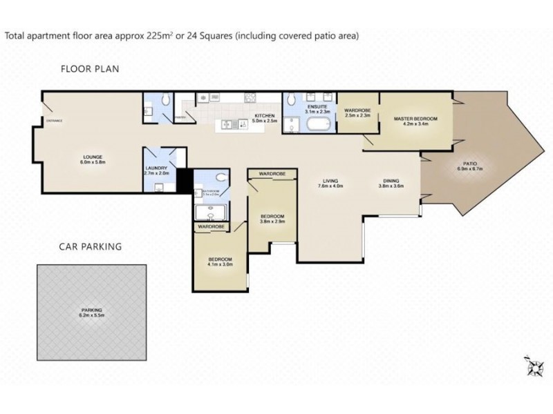 3/22-24 Ben Lexcen Place, Robina QLD 4226 Floorplan
