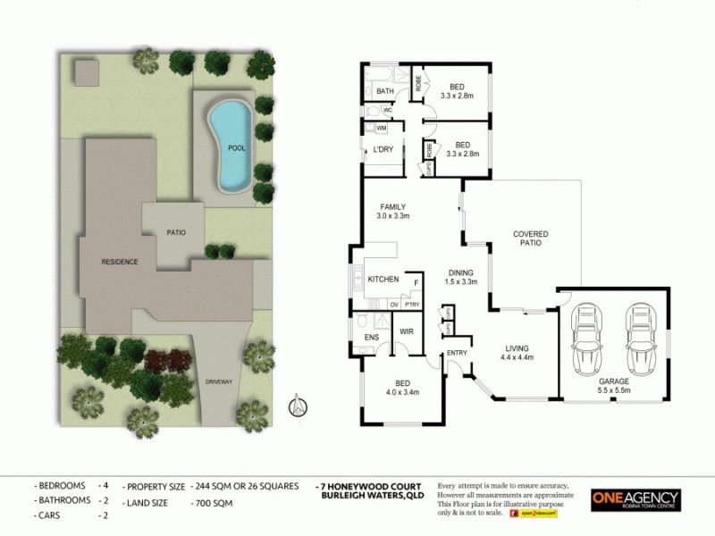 7 Honeywood Court, Burleigh Waters QLD 4220 Floorplan