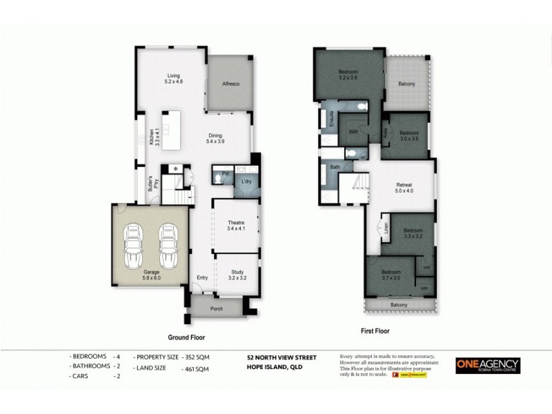 52 North View Street, Hope Island QLD 4212 Floorplan