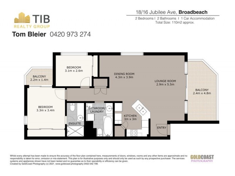 18/14-16 Jubilee Avenus, Broadbeach QLD 4218 Floorplan