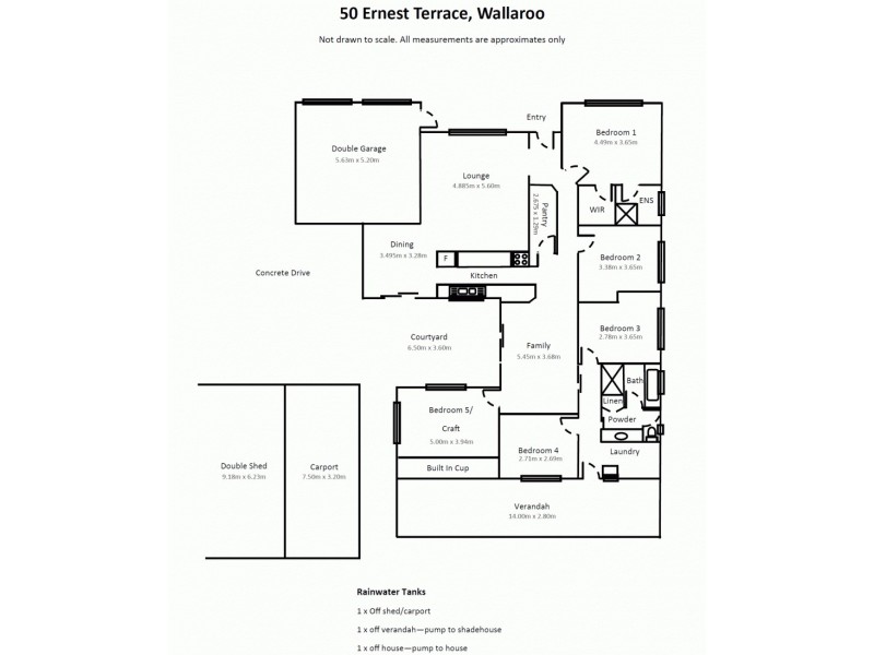 50 Ernest Tce, Wallaroo SA 5556 Floorplan