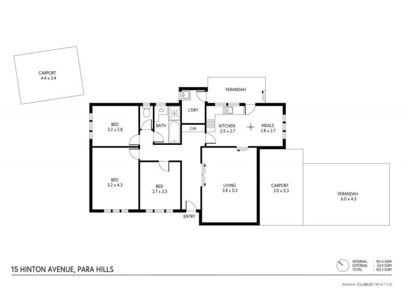 15 Hinton Avenue, Para Hills SA 5096 Floorplan