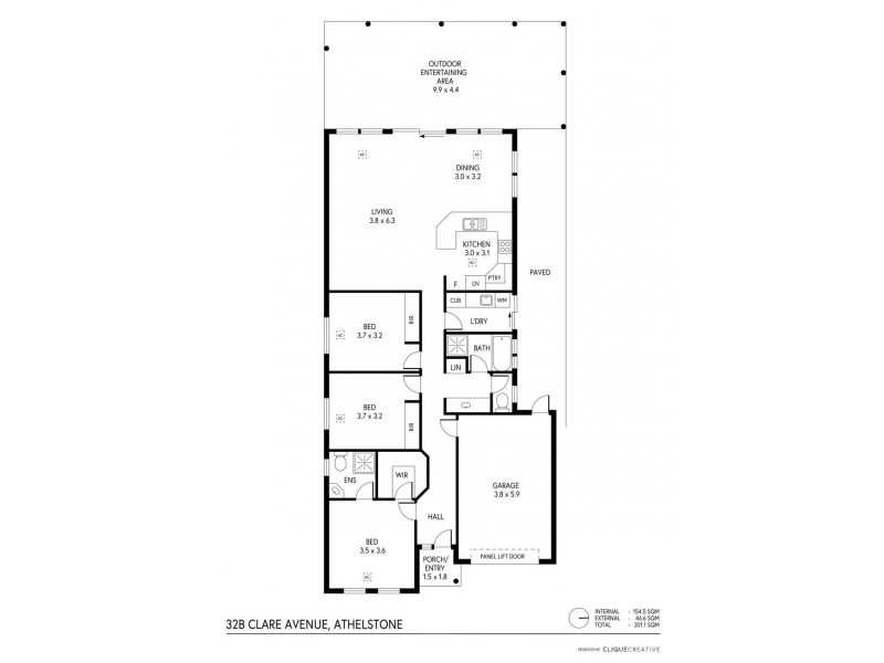 32B Clare Avenue, Athelstone SA 5076 Floorplan