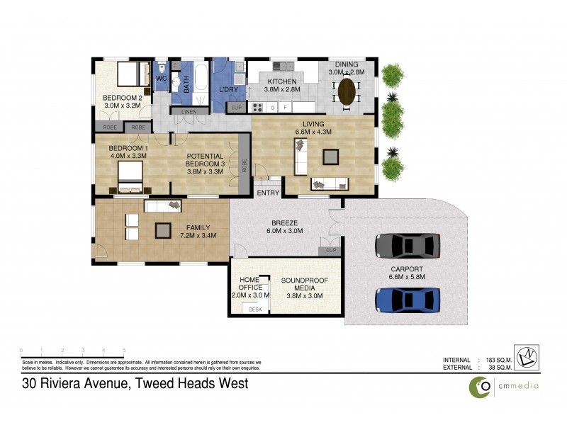 30 Riviera Ave, Tweed Heads West NSW 2485 Floorplan
