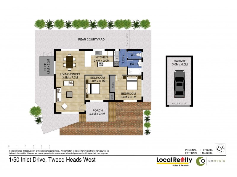 1/50 Inlet Drive, Tweed Heads West NSW 2485 Floorplan