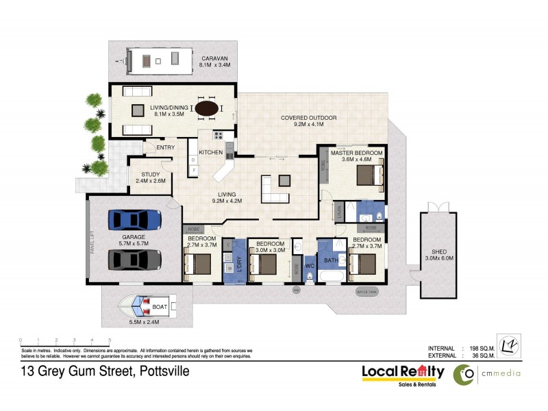 13 Grey Gum Street, Pottsville NSW 2489 Floorplan