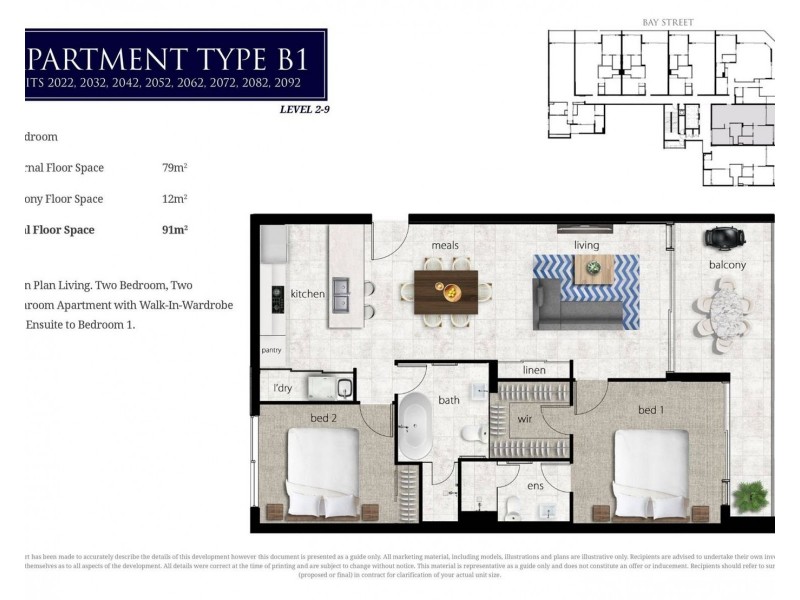 2042/9 Enid Street, Tweed Heads NSW 2485 Floorplan
