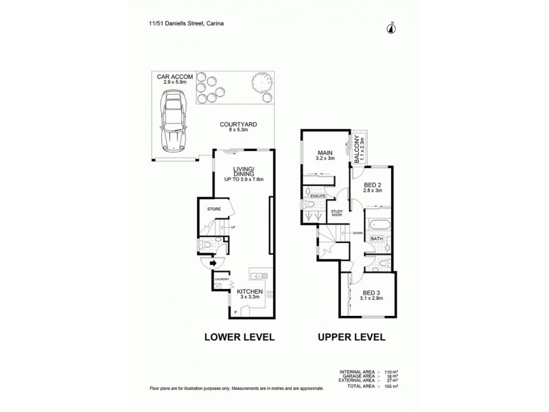 11/51 Daniells Street, Carina QLD 4152 Floorplan