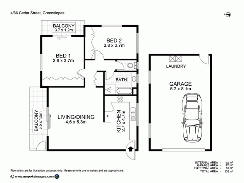 4 / 66 Cedar Street, Greenslopes QLD 4120 Floorplan