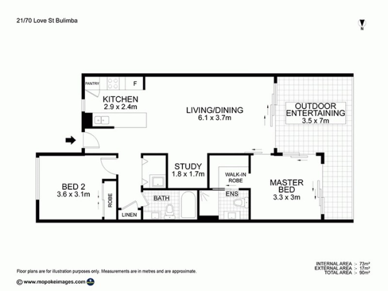 21/70 Love St, Bulimba QLD 4171 Floorplan