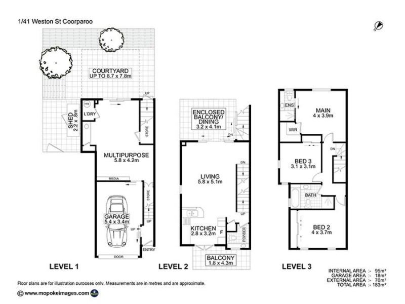 1 / 41 Weston Street, Coorparoo QLD 4151 Floorplan
