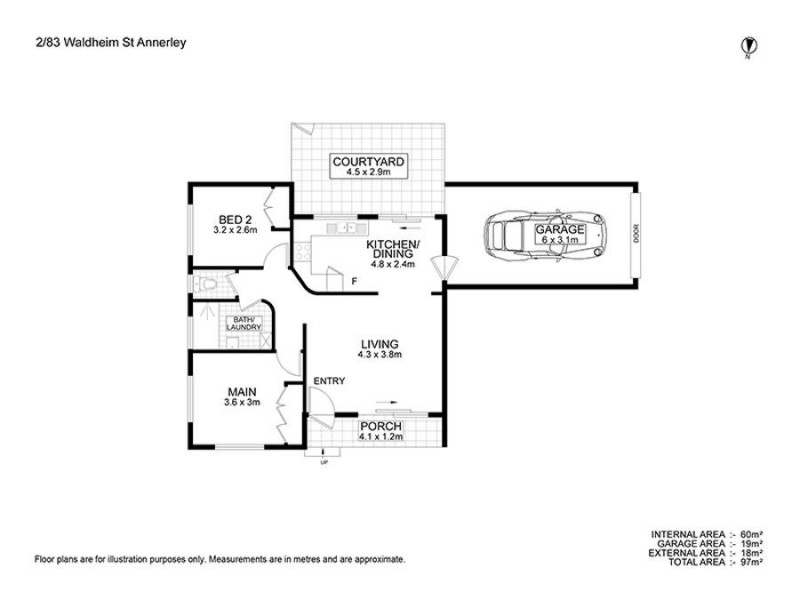 2/83 Waldheim St, Annerley QLD 4103 Floorplan