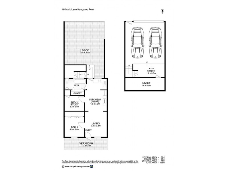 2 42 Mark Lane, Kangaroo Point QLD 4169 Floorplan