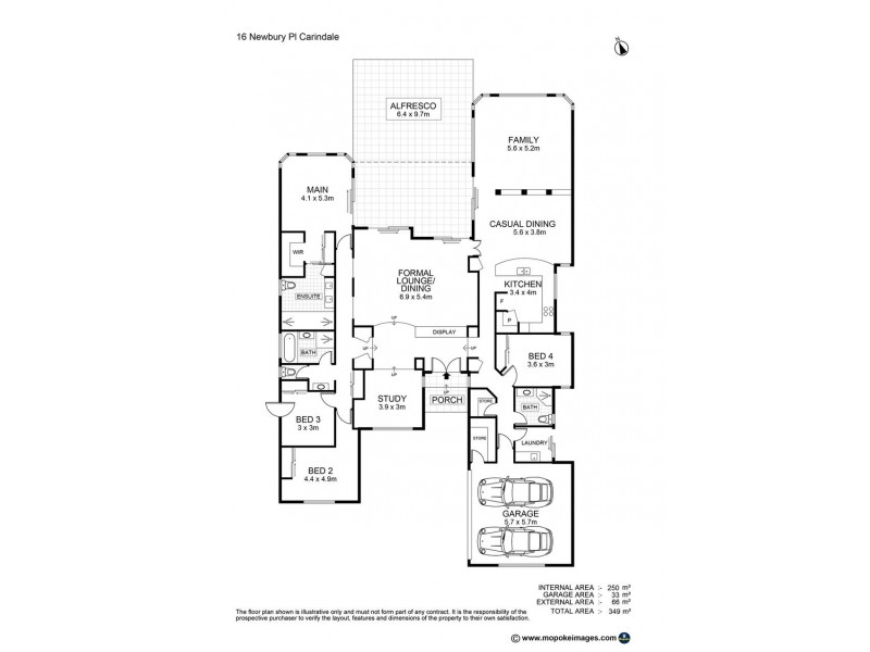 16 Newbury Place, Carindale QLD 4152 Floorplan