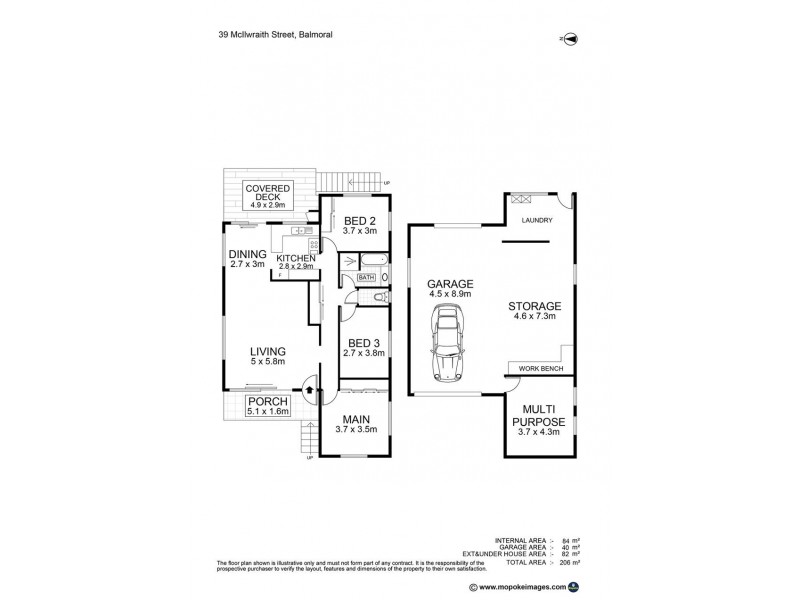 39 McIlwraith Ave, Balmoral QLD 4171 Floorplan