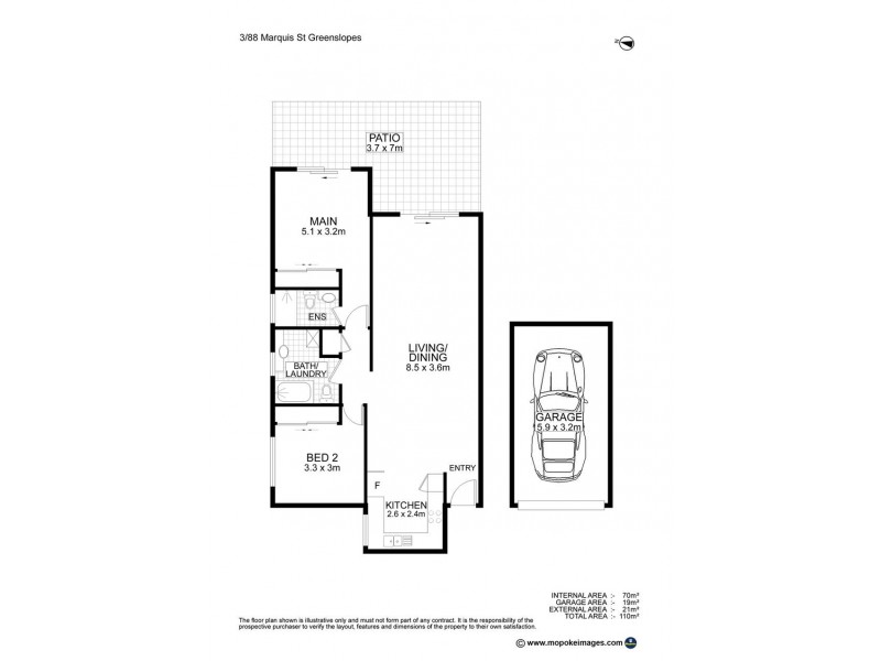 3 / 88 Marquis St, Greenslopes QLD 4120 Floorplan
