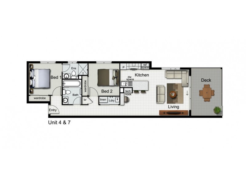 Unit 7 19 Pickwick St, Cannon Hill QLD 4170 Floorplan