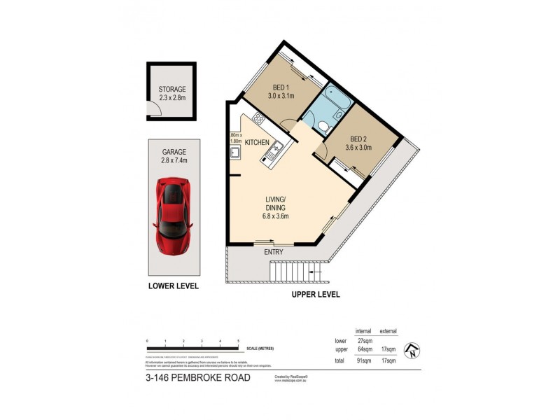 3/146 Pembroke Rd, Coorparoo QLD 4151 Floorplan
