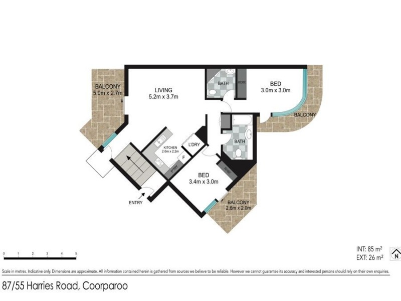87/45 Harries Rd, Coorparoo QLD 4151 Floorplan