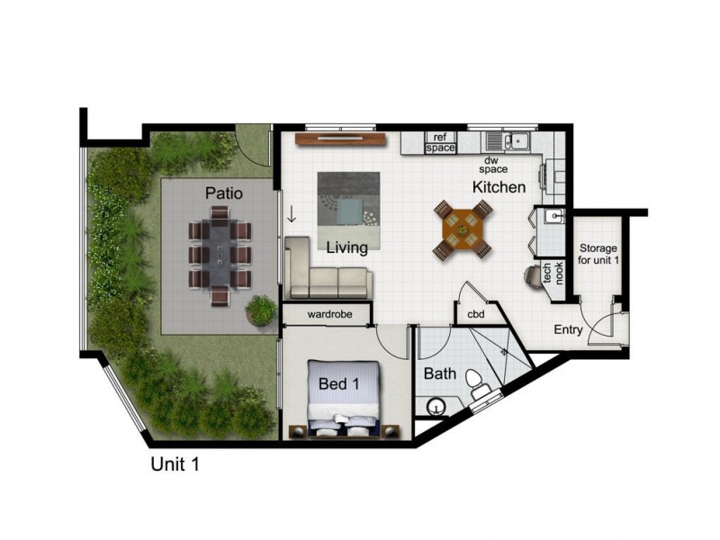 1 / 19 Pickwick St, Cannon Hill QLD 4170 Floorplan