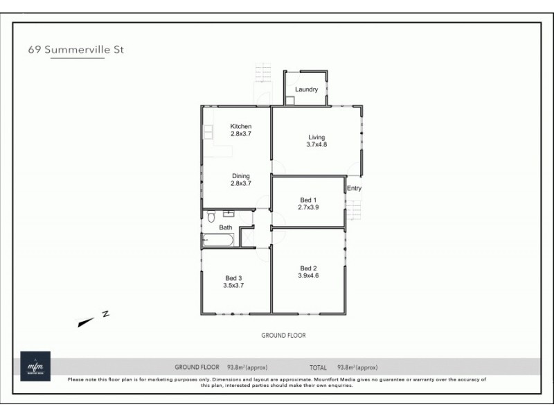 69 Summerville Street, Carina Heights QLD 4152 Floorplan