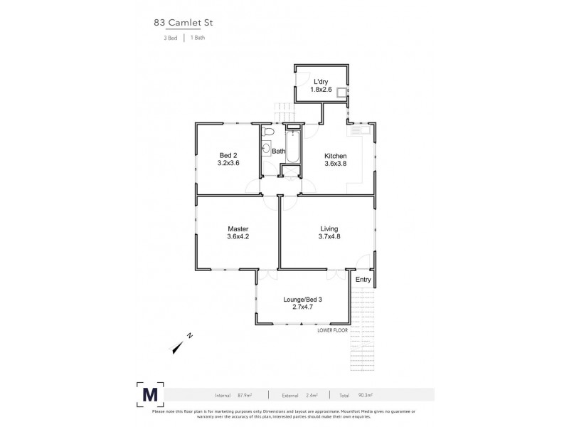 83 Camlet Street, Mount Gravatt East QLD 4122 Floorplan