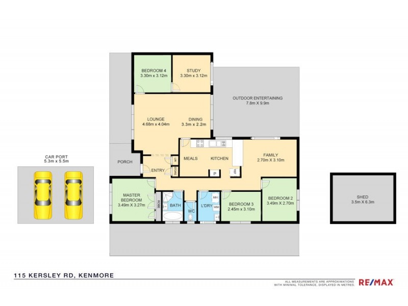 115 Kersley Rd, Kenmore QLD 4069 Floorplan
