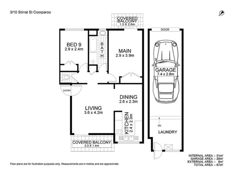 3/10 Stirrat Street, Coorparoo QLD 4151 Floorplan