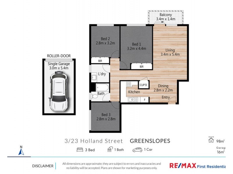 3/23 Holland St, Greenslopes QLD 4120