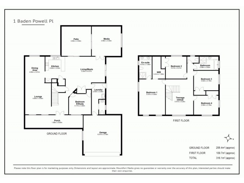 1 Baden Powell Pl, Camp Hill QLD 4152 Floorplan