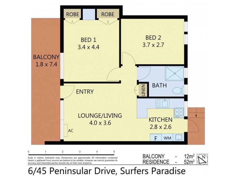 6/45 Peninsular Drive, Surfers Paradise QLD 4217 Floorplan