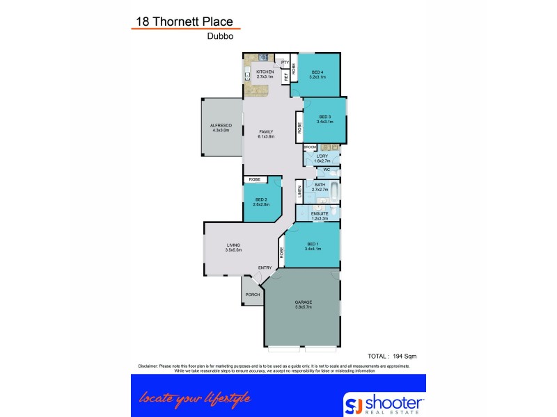 18 Thornett Place, Dubbo NSW 2830 Floorplan