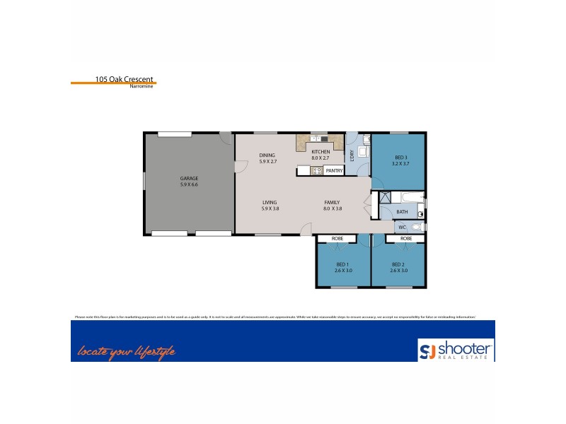 105 Oak Crescent, Narromine NSW 2821 Floorplan