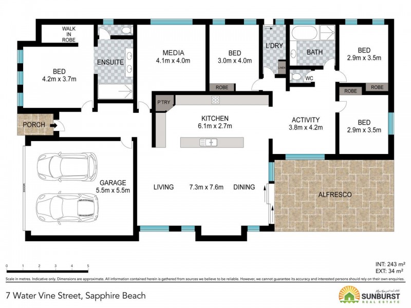 7 Water Vine Street, Sapphire Beach NSW 2450 Floorplan