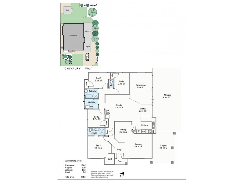 23 Chivalry Way, Thornlie WA 6108 Floorplan