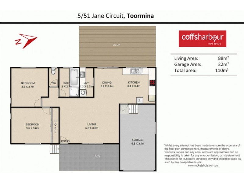 5 / 51 Jane Circuit, Toormina NSW 2452 Floorplan