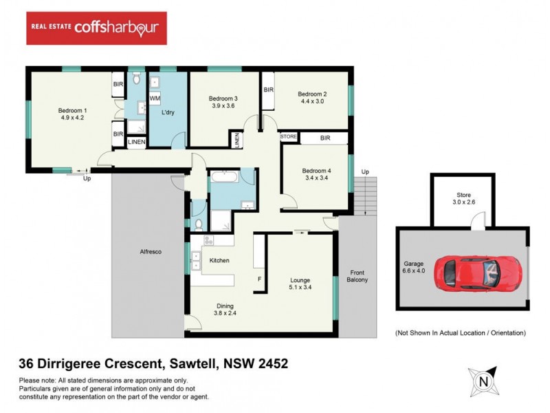 36 Dirrigeree Crescent, Sawtell NSW 2452 Floorplan