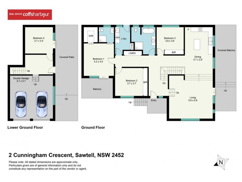 2 Cunningham Crescent, Sawtell NSW 2452 Floorplan