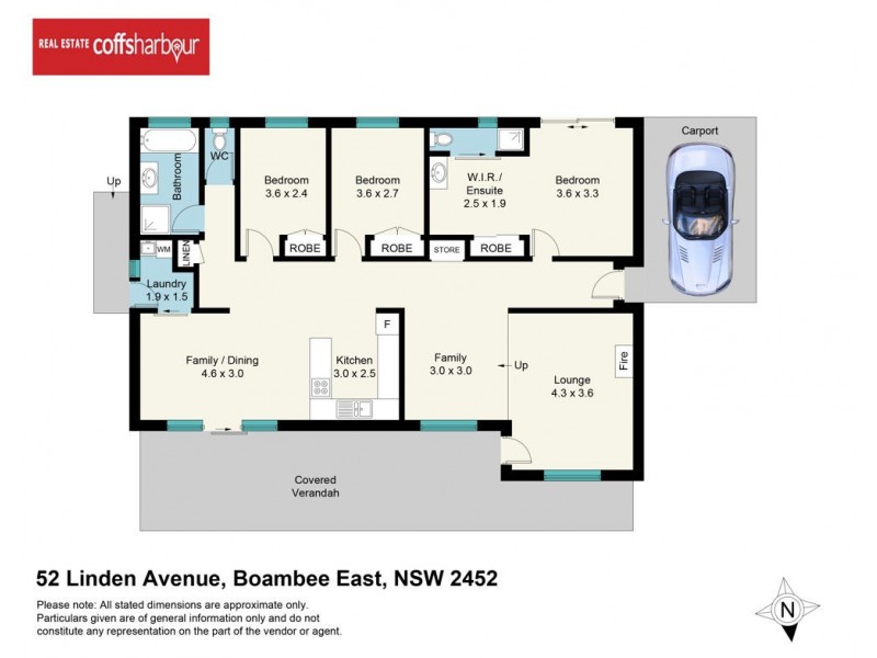 52 Linden Avenue, Boambee East NSW 2452 Floorplan