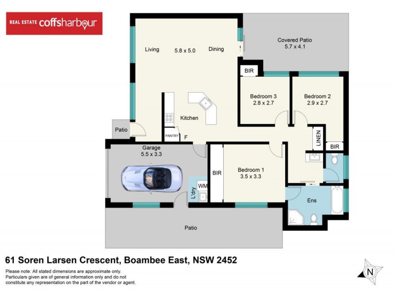 61 Soren Larsen Crescent, Boambee East NSW 2452 Floorplan