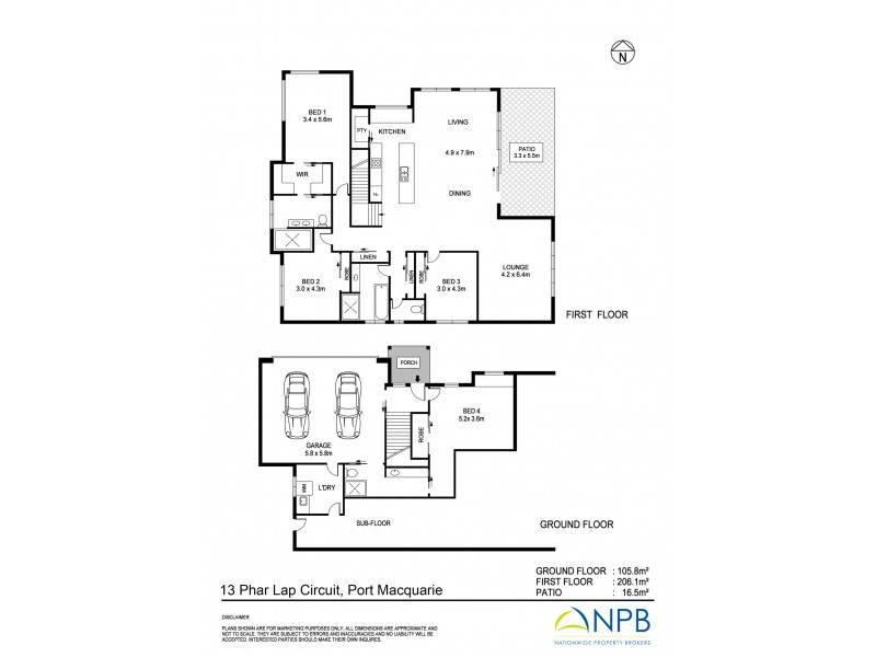13 Phar Lap Circuit, Port Macquarie NSW 2444 Floorplan