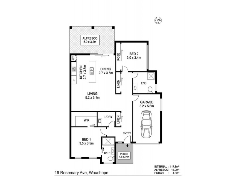 19 Rosemary Avenue, Wauchope NSW 2446 Floorplan