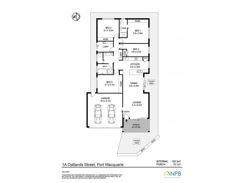 1A Oatlands Street, Port Macquarie NSW 2444 Floorplan