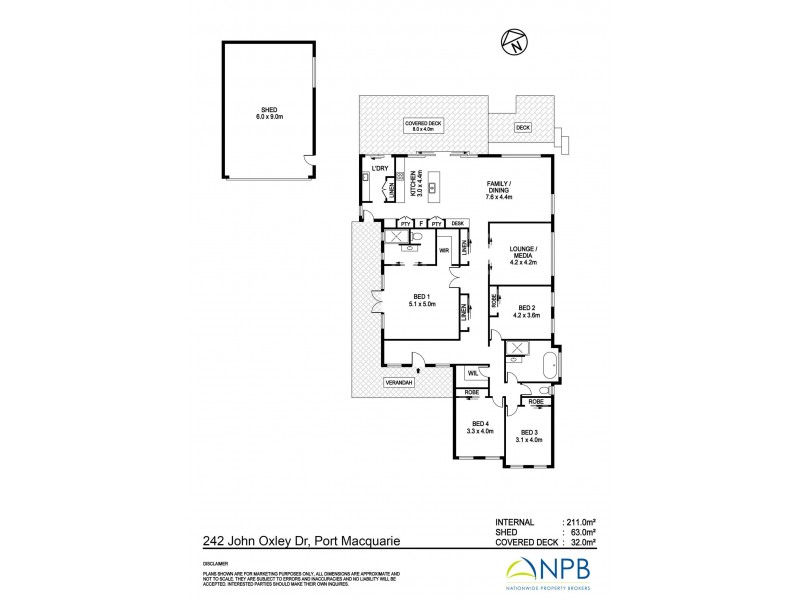 242 John Oxley Drive, Thrumster NSW 2444 Floorplan